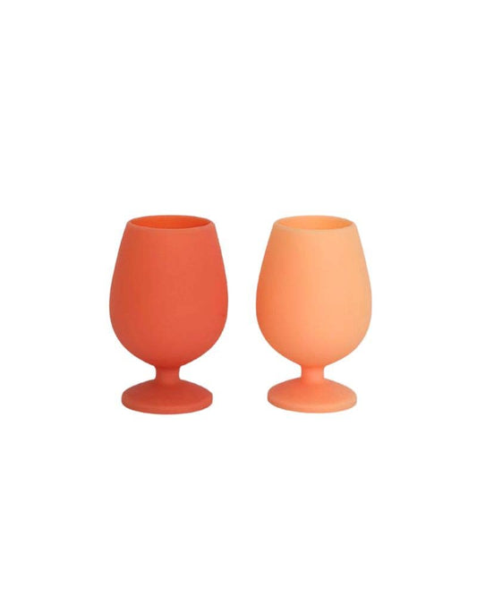 Terra + Peach | Stemm | Silicone Unbreakable Wine Glasses